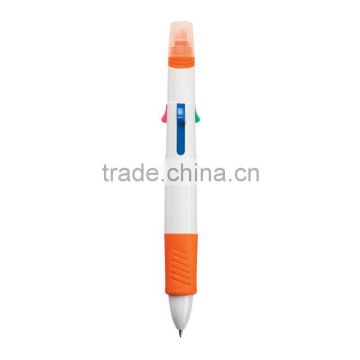 Quatro Pen With Highlighter-Orange