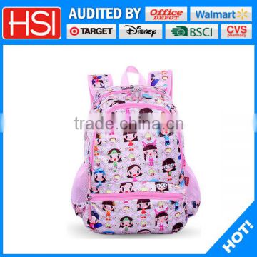 wholesale new design dye sublimation printing girls backpack bag