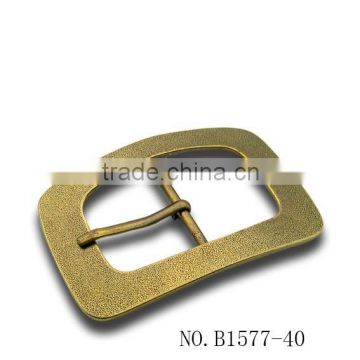 antique brass plated big middle cut belt buckle