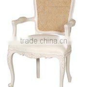 Chateau Widya Arm Chair Rattan White Distressed