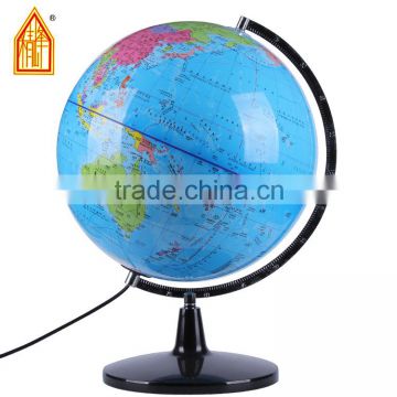 Hot sale 32cm large PVC World Globe Plastic Globe lighting globe