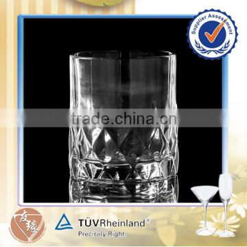 410ml embossed round fancy whisky glass