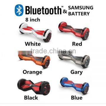 Hottest 8 inch segboard self balancing scooter with bluetooth speaker and Samsung battery