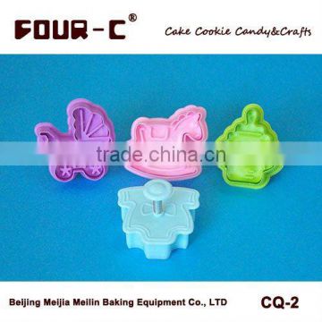 Plastic animal shaped plunger cookie cutter,cookie tools