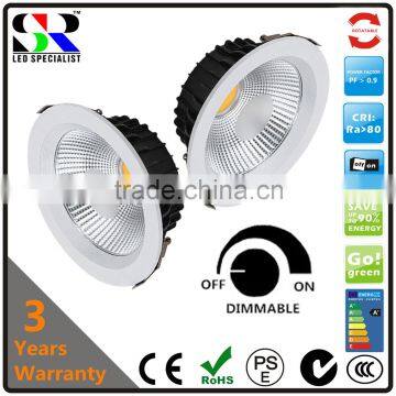 10W 15W 20W 30W 4 5 6 8 inch series dimmable led cob downlight