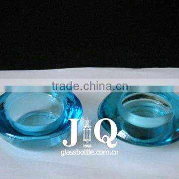 small Blue circle Glass candleholder crafts