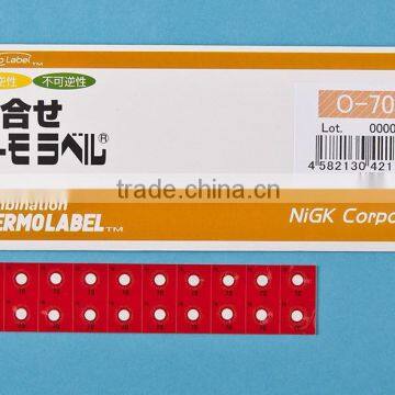 Temperature recorder adhesive sticker / Irreversible and Reversible