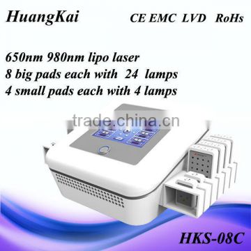 guangzhou manufactuer portable 650nm 980nm diode laser for slimming human body