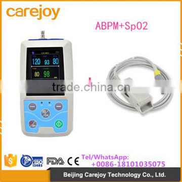 CE ISO certified ABPM SpO2 Ambulatory Blood Pressure Monitor 24 hours recording time with PC Software free Cuff
