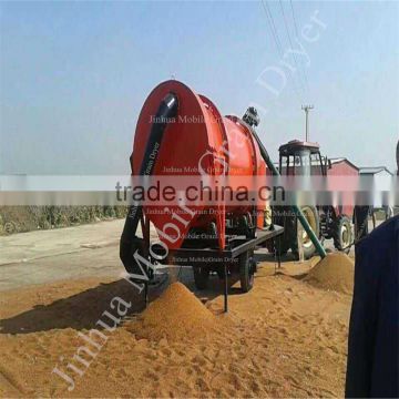 Small model new type energy conservation farm use capacity 5-6 tons per hour tractor mobile grains dryer