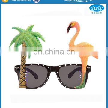 Funny Flamingo Coconut Tree Shape Party Sunglasses