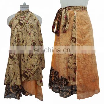 Reversible Dress Garden Silk Magic Wrap Skirt Plus Size Long 36" Sari Around skirts dress beach wear women Wraparound Wholesale