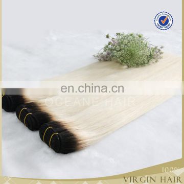 New arrival wholesale ombre bundles 100% remy human hair extension,sew in human hair weave ombre hair