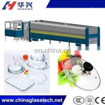 high efficiency glass pot cover tempering furance for making the glass cover/glass plate