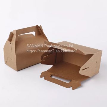 Kraft paper brownie food packaging box