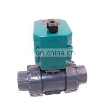 dn15 dn25 DN32 12v 24v 220V CTF-001 24vdc electric pvc ball valve pvc motor operated ball valve