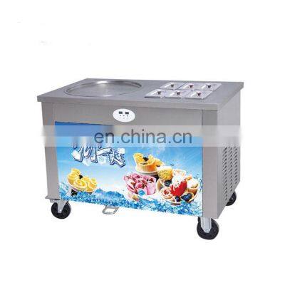 Completely-Sealed Frozen Ice Cream Fried Flat Pan Roll Machine For Sale