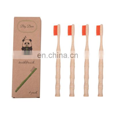 Home customized bamboo soft organic toothbrush for hotel