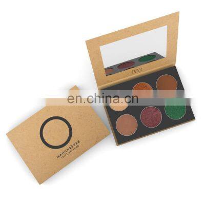 Empty Cheap Eye Shadow Pan Glitter Magnetic 6 Colour Cosmetic Palette Packaging Manufacturer