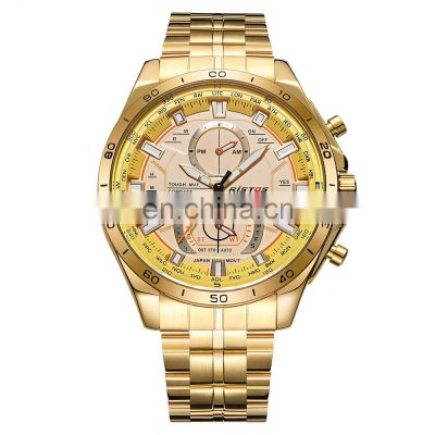 Ristos 9325G Man Watch Mens Gold Wristwatch