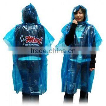 Disposable PE Waterproof Poncho Raincoat