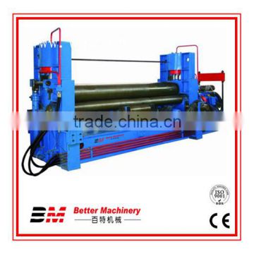 China Top selling 3 rollers steel plate rolling machine