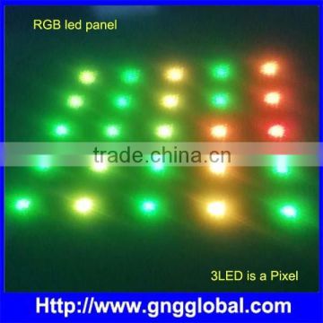 GnG Shenzhen hot product for night club decoration, dmx rgb led panel 350*350mm with 5*5 pixel slim panel light