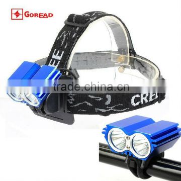 Goread T11 T6 18650 high bright bicycle light head lamp (2 in 1)