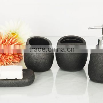 Black Artificial stone Bathroom Bath Accessories set/natural stone bathroom accessories/bath set