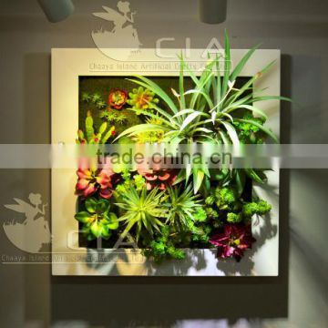Cheap beautiful design artificial plants hot sell wall art