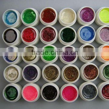 30 Color Glitter Nail Art UV Gel Set-HN725