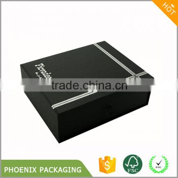 Silver stamping black matt drawer box