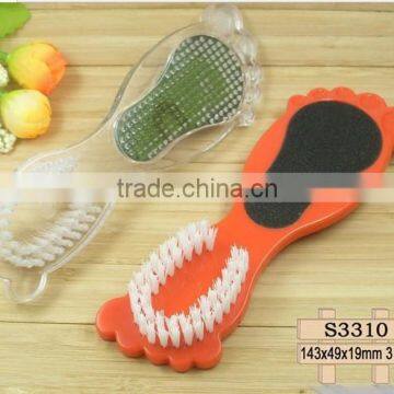 foot shape pp plastic nail dust cleaning brush