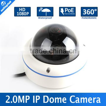 Fisheye Camera With Fisheye 1.7MM Lens 1/2.8" 1080P 2.0MP Network View 360 Panoramic Camera Waterproof With POE