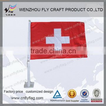 Economic new coming sports car flags with plastic holder