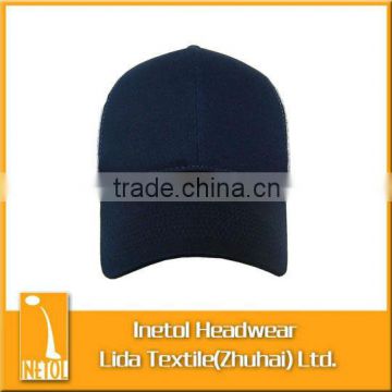 baseball cap with embroidery and mesh metrial