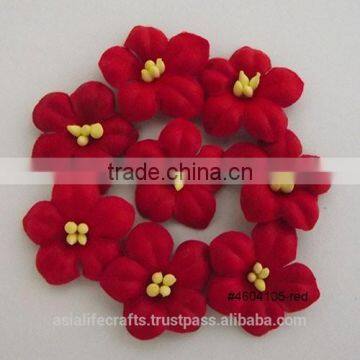 100 pcs handmade Red Mini Sage Rose paper flower