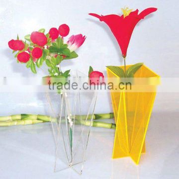 acrylic vase with beautiful design