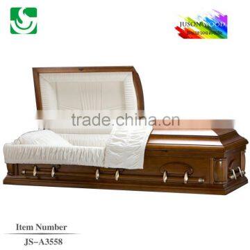 JS-A3558 luxury adult casket supplier