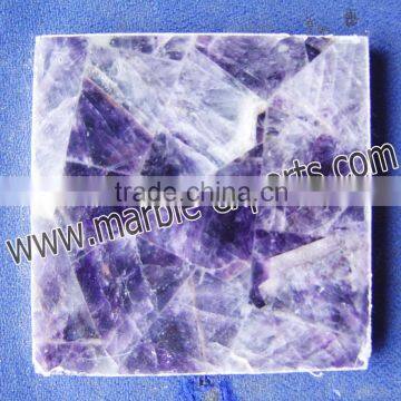 Attractive Purple Shade Marble Inlay Flooring Tiles