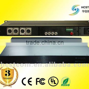 4V4A broadcast quality video / analog audio optical transceiver (media converter)