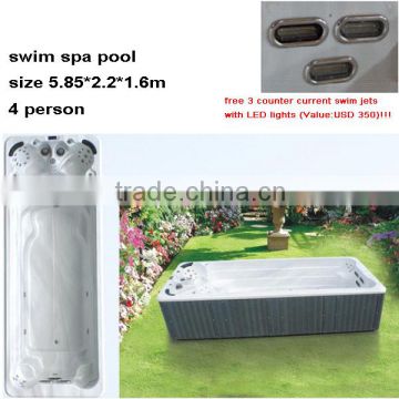 Acrylic Balboa outdoor swim pool spa hot tub for 4 person JY8602