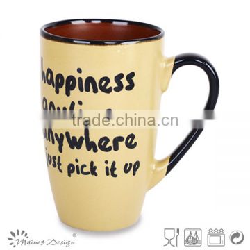 decal porcelain mug with spoon porcelain mug top sale with dots