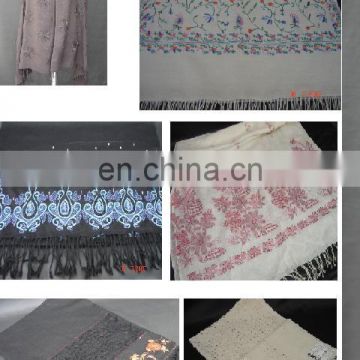 Pure Wool Embroidered Shawl