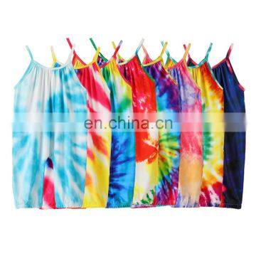 Tie Dye Jumpsuit Halter Tie Dye Romper Bodysuit