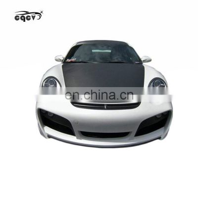 Perfect fitment Th style body kit for Porsche Cayman 987 fiberglass car bumper  rear bumper and wing spoiler Suitable for 08-12