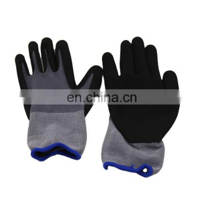 13 gague customized china cheap 100% polyester nylon lined nitrile coated palm good quality glove