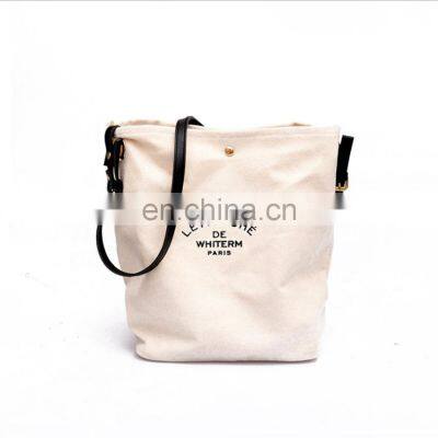 Wholesale Eco Friendly Plain Blank Custom Logo Printed Shopping Cotton Canvas Tote Bag Fabric Shopping Bag