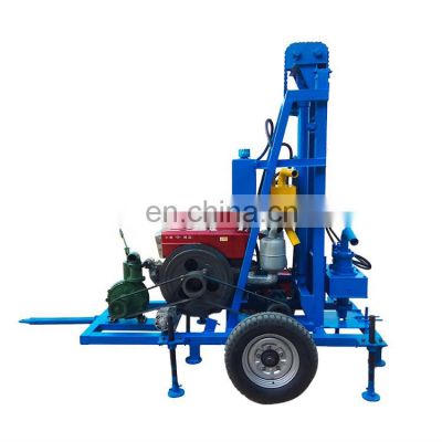 Best professional factory price 100 m diesel hydraulic small portable water well drilling rig machine