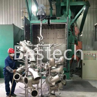 Steel Pipe Joints Shot Blasting Machine with Double Hook